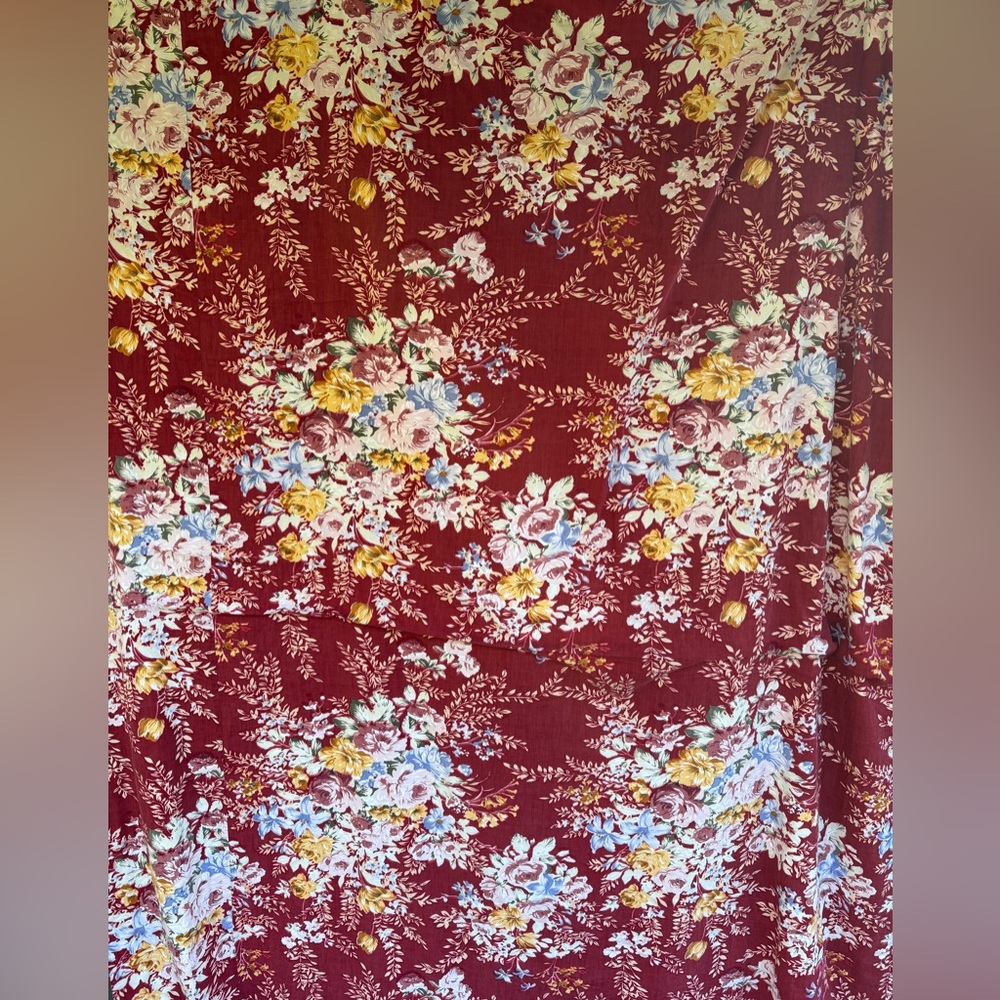 Vintage Floral Red Cottagecore Twin Duvet Cover